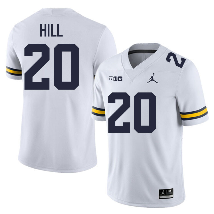 Jyaire Hill Michigan Jersey,Michigan Wolverines #20 Jyaire Hill Jersey Youth-White